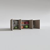 Kenzlife hazır mutfak silvanus crd 060*180*22 mutfak banyo dolabı kapaklı raflı