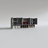 Kenzlife hazır mutfak vice gri 060*180*22 mutfak banyo dolabı kapaklı raflı