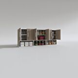 Kenzlife hazır mutfak vice crd 060*180*22 mutfak banyo dolabı kapaklı raflı