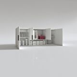 Kenzlife hazır mutfak floro22 byz 060*150*22 mutfak banyo dolabı kapaklı raflı