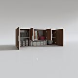 Kenzlife hazır mutfak floro22 cvz 060*150*22 mutfak banyo dolabı kapaklı raflı