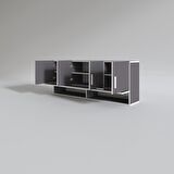 Kenzlife hazır mutfak general gri 060*150*22 mutfak banyo dolabı kapaklı raflı