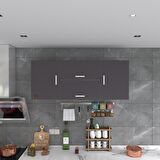 Kenzlife hazır mutfak lucida gri 060*150*22 mutfak banyo dolabı kapaklı raflı