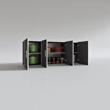 Kenzlife hazır mutfak marina gri 060*150*22 mutfak banyo dolabı kapaklı raflı