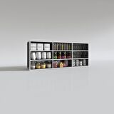 Kenzlife hazır mutfak orela gri 060*150*22 mutfak banyo dolabı kapaksız raflı