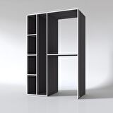 Kenzlife çamaşır-kurutma makinesi dolabı alyusha sol gri 180*120*60 banyo kapaksız arkalıksız