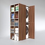 Kenzlife çamaşır-kurutma makinesi dolabı kapaklı fedyenka sol cvz 180*090*60 banyo arkalıksız