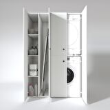 Kenzlife çamaşır-kurutma makinesi dolabı kapaklı yaromira sol byz 180*120*60 banyo arkalıksız