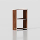 Kenzlife kitaplık süper ga 060*40*19 cvz 2 katlı tek bölme ofis mutfak banyo dolabı arkalıksız