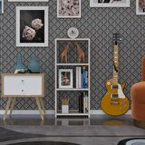 Kenzlife kitaplık süper ga 090*40*19 crd 3 katlı tek bölme ofis mutfak banyo dolabı arkalıksız