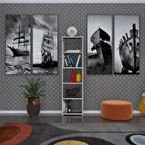 Kenzlife kitaplık süper ga 150*40*19 gri 5 katlı tek bölme çift bölme opsiyonlu ofis mutfak banyo dolabı arkalıksız