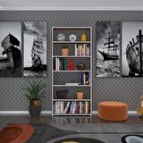 Kenzlife kitaplık süper ga 180*80*19 cvz 6 katlı tek bölme çift bölme opsiyonlu ofis mutfak banyo dolabı arkalıksız