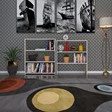 Kenzlife kitaplık süper ga 180*80*19 crd 6 katlı tek bölme çift bölme opsiyonlu ofis mutfak banyo dolabı arkalıksız