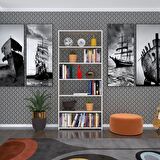 Kenzlife kitaplık süper ga 180*80*19 crd 6 katlı tek bölme çift bölme opsiyonlu ofis mutfak banyo dolabı arkalıksız