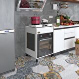 Kenzlife ankastre modülü kabini tilkowski3 byz 85*60*56 fırın ocak dolabı ayarlı ayaklı üstü kapalı 