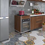 Kenzlife ankastre modülü kabini şirpençe cvz 85*60*56 fırın ocak dolabı ayarlı ayaklı üstten 