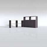 Kenzlife klasör dolabı kilitli ılgar gri 175*160*30 klasörlük kitaplık ofis arkalıksız