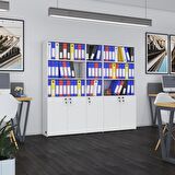 Kenzlife klasör dolabı kilitli gökbörü byz 175*200*30 klasörlük kitaplık ofis arkalıksız