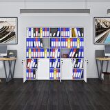 Kenzlife klasör dolabı kilitli gökbörü byz 175*200*30 klasörlük kitaplık ofis arkalıksız