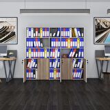 Kenzlife klasör dolabı kilitli gökbörü crd 175*200*30 klasörlük kitaplık ofis arkalıksız