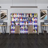 Kenzlife klasör dolabı kilitli kutalmış crd 175*240*30 klasörlük kitaplık ofis arkalıksız