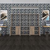 Kenzlife klasör dolabı kilitli kutalmış crd 175*240*30 klasörlük kitaplık ofis arkalıksız