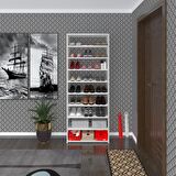 Kenzlife ayakkabılık goya byz 180*70*30 arkalıksız ayakkabı ofis dolabı iki bölme