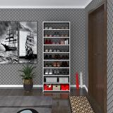 Kenzlife ayakkabılık goya gri 180*70*30 arkalıksız ayakkabı ofis dolabı iki bölme