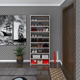 Kenzlife ayakkabılık goya cvz 180*70*30 arkalıksız ayakkabı ofis dolabı iki bölme