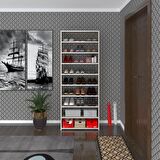 Kenzlife ayakkabılık goya crd 180*70*30 arkalıksız ayakkabı ofis dolabı iki bölme