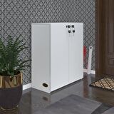 Kenzlife ayakkabılık ayakkabı dolabı kilitli gutan byz 080*70*32 kapaklı ofis dolabı