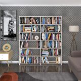 Kenzlife kitaplık süper ga 180*160*19 crd 6 katlı 2 bölme çift bölme opsiyonlu ofis mutfak banyo dolabı arkalıksız