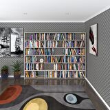 Kenzlife kitaplık süper ga 180*240*19 crd 6 katlı 3 bölme çift bölme opsiyonlu ofis mutfak banyo dolabı arkalıksız