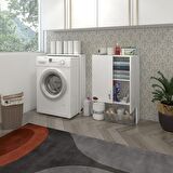 Kenzlife çamaşır makinesi dolabı veronikamdf byz 180*066*20 % 100 mdf full mdf banyo çift kapaklı arkalıksız