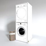 Kenzlife çamaşır-kurutma makinesi dolabı zakharmdf byz 180*70*60 % 100 mdf full mdf banyo kapaksız arkalıksız