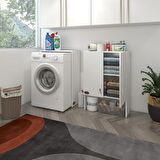 Kenzlife çamaşır makinesi dolabı sinemmdf byz 180*066*30 % 100 mdf full mdf banyo kiler kapaklı arkalıklı