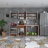 Kenzlife hazır mutfak seti nayakan cvz 240 cm genişlik üst tezgahsız ankastre fırın modüllü