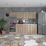 Kenzlife hazır mutfak seti nayakan crd 240 cm genişlik üst tezgahsız ankastre fırın modüllü