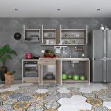 Kenzlife hazır mutfak seti nayakan crd 240 cm genişlik üst tezgahsız ankastre fırın modüllü