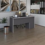 Kenzlife ofis masası miyamoto gri sol 75*110*60 raflı dolap bilgisayar çalışma masası