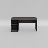 Kenzlife ofis masası miyamoto gri sol 75*110*60 raflı dolap bilgisayar çalışma masası