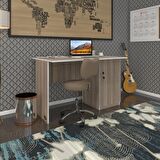 Kenzlife ofis masası miyamoto crd sağ 75*110*60 kilitli kapaklı dolap bilgisayar çalışma masası