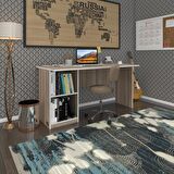 Kenzlife ofis masası kamikaze crd sol 75*110*60 raflı dolap şeritli bilgisayar çalışma masası