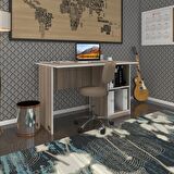 Kenzlife ofis masası kamikaze crd sağ 75*150*60 raflı dolap şeritli bilgisayar çalışma masası