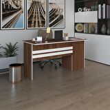 Kenzlife ofis masası kamikaze cvz sol 75*160*80 raflı dolap şeritli bilgisayar çalışma masası