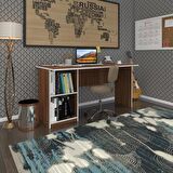 Kenzlife ofis masası yoko ono cvz sol 75*120*80 raflı dolap eşkenar bilgisayar çalışma masası