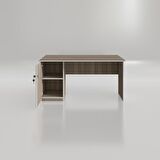 Kenzlife ofis masası yoko ono crd sol 75*140*80 kilitli kapaklı dolap eşkenar bilgisayar çalışma masası