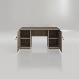 Kenzlife ofis masası kuma kengo crd 75*150*60 kilitli kapaklı dolap çiftli eşkenar bilgisayar çalışma masası