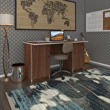 Kenzlife ofis masası kuma kengo cvz 75*170*60 kilitli kapaklı dolap çiftli eşkenar bilgisayar çalışma masası