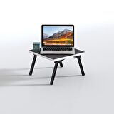 Kenzlife laptop dizüstü bilgisayar sehpası tankutay gri 20*39*39 yemek sofra siyah ayak